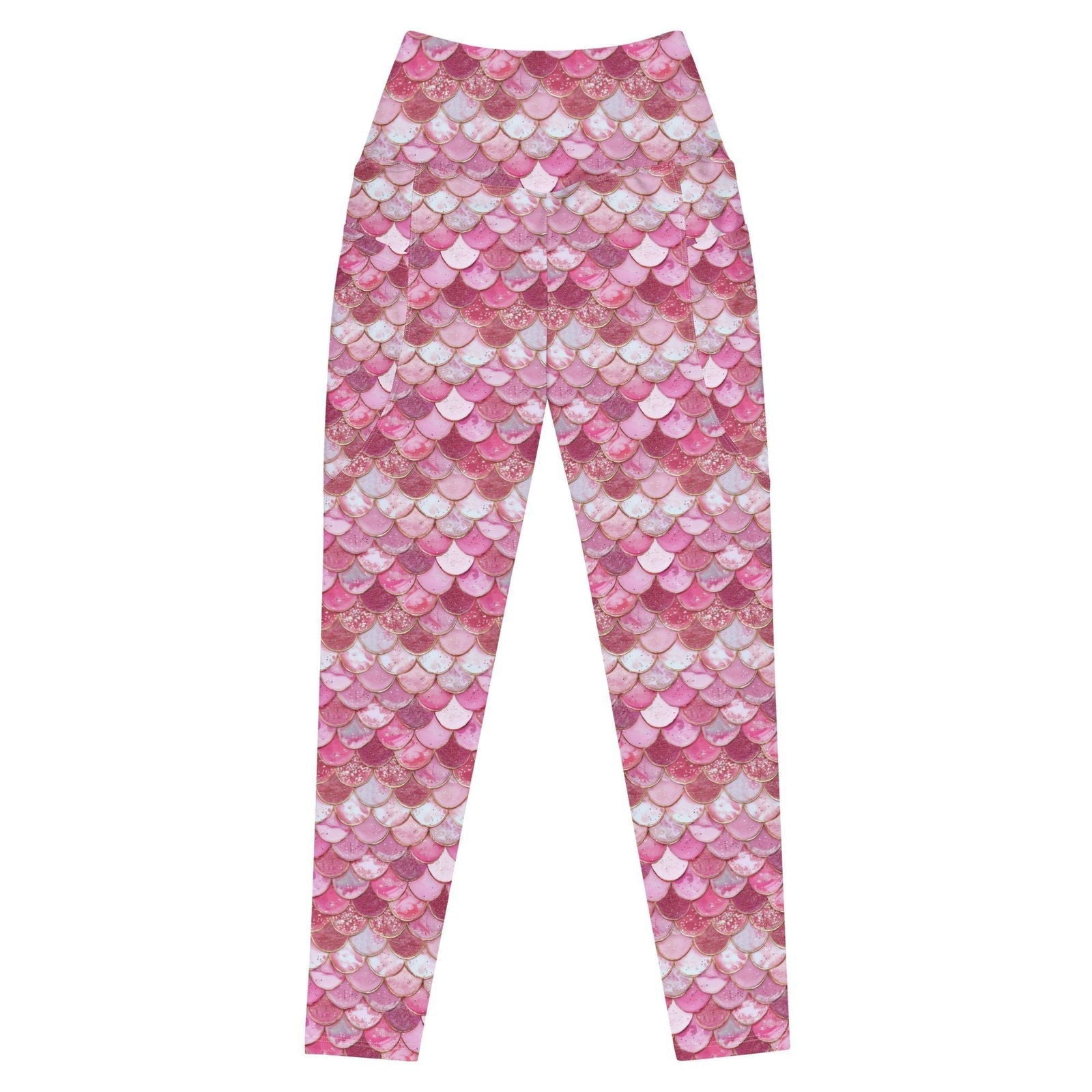 Salinity Swimwear Pink Pearl Mermaid Eco Swim Leggings With Pockets Leggings