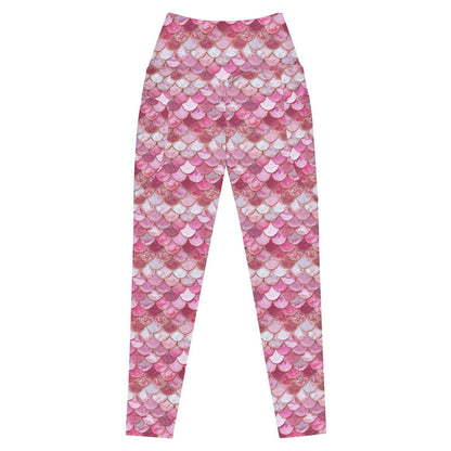 Salinity Swimwear Pink Pearl Mermaid Eco Swim Leggings With Pockets Leggings