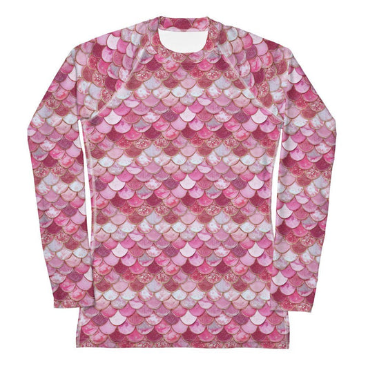 Pink Pearl Mermaid Women's Rash Guard - Salinity Swimwear