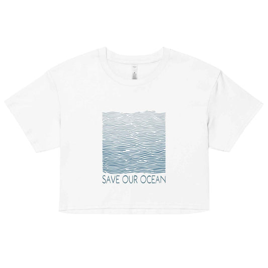 Salinity Swimwear Save Our Ocean Women’s Crop Top T-Shirt