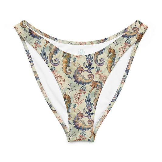 Salinity Swimwear Seahorse Haven Eco High - Leg Cheeky Bikini Bottom Bikini Bottom