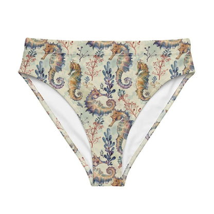 Seahorse Haven Eco High-Waisted Bikini Bottom - Salinity Swimwear