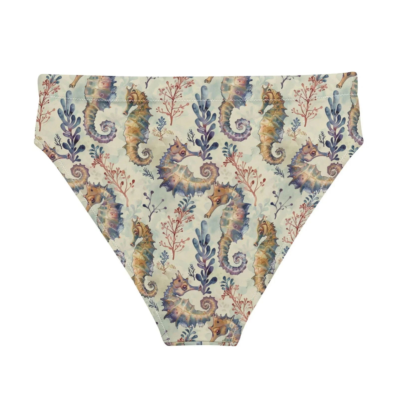 Seahorse Haven Eco High-Waisted Bikini Bottom - Salinity Swimwear