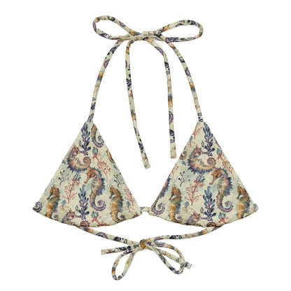 Seahorse Haven Eco String Bikini Top - Salinity Swimwear