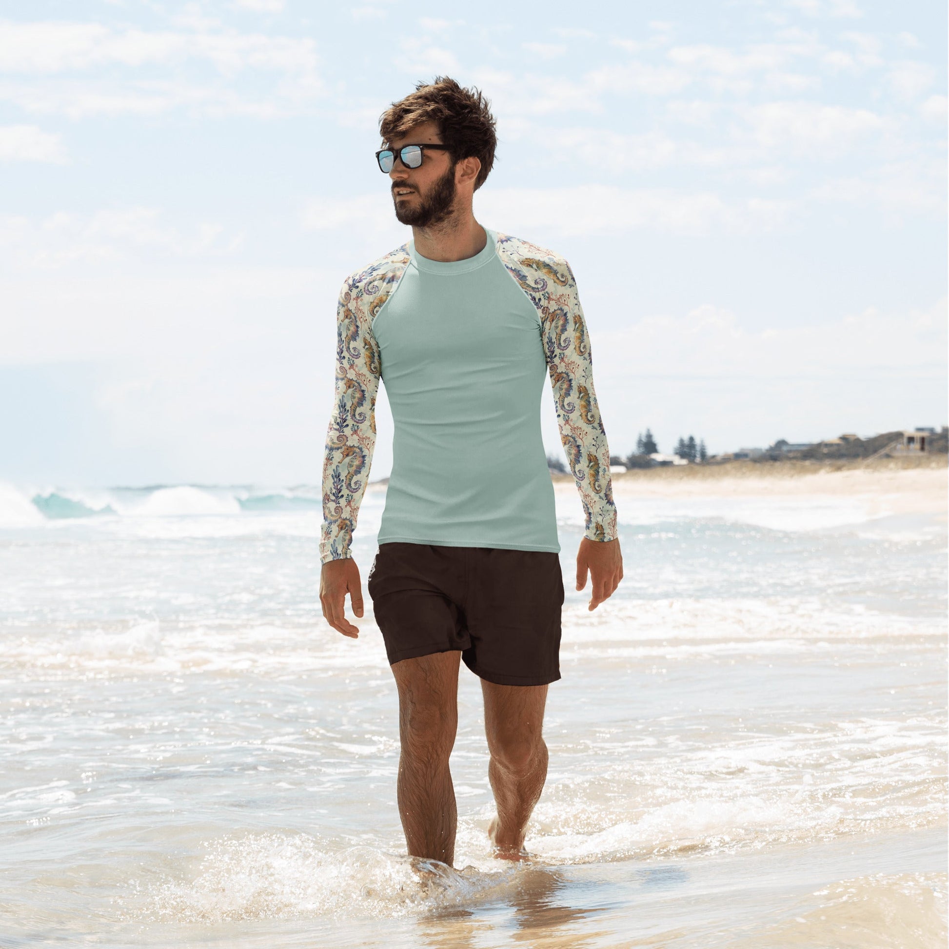 Salinity Swimwear Seahorse Haven Men's Rash Guard Rash Guard