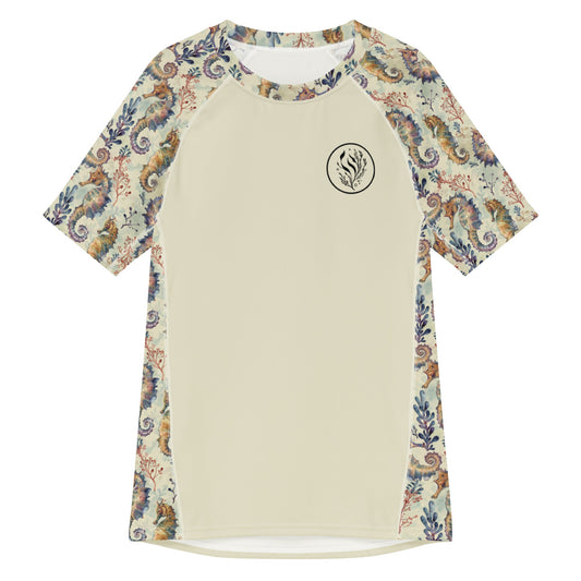 Salinity Swimwear Seahorse Haven Men’s Short Sleeve Rash Guard Rash Guard