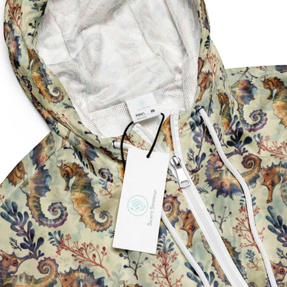 Seahorse Haven Women’s cropped Windbreaker - Salinity Swimwear
