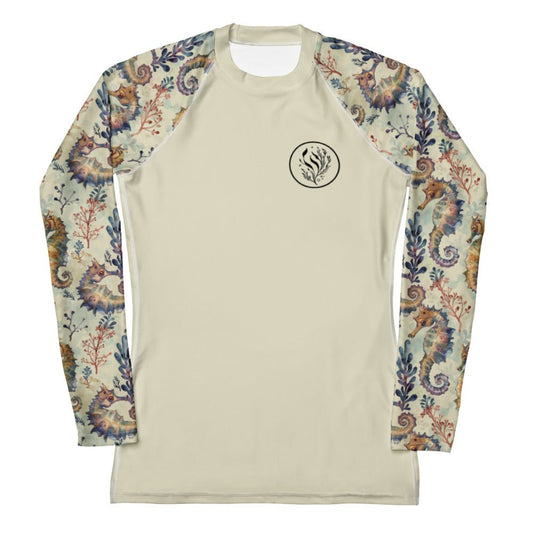 Salinity Swimwear Seahorse Haven Women's Rash Guard Solid Rash Guard