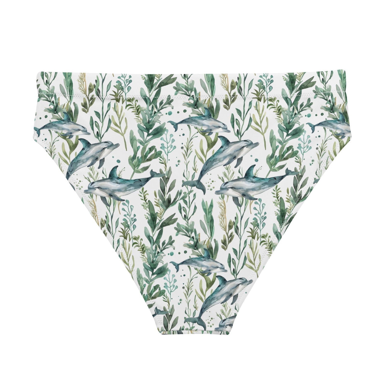 Salinity Swimwear Seascape Dolphin Eco High - Waisted Bikini Bottom Bikini Bottom