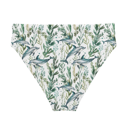 Salinity Swimwear Seascape Dolphin Eco High - Waisted Bikini Bottom Bikini Bottom