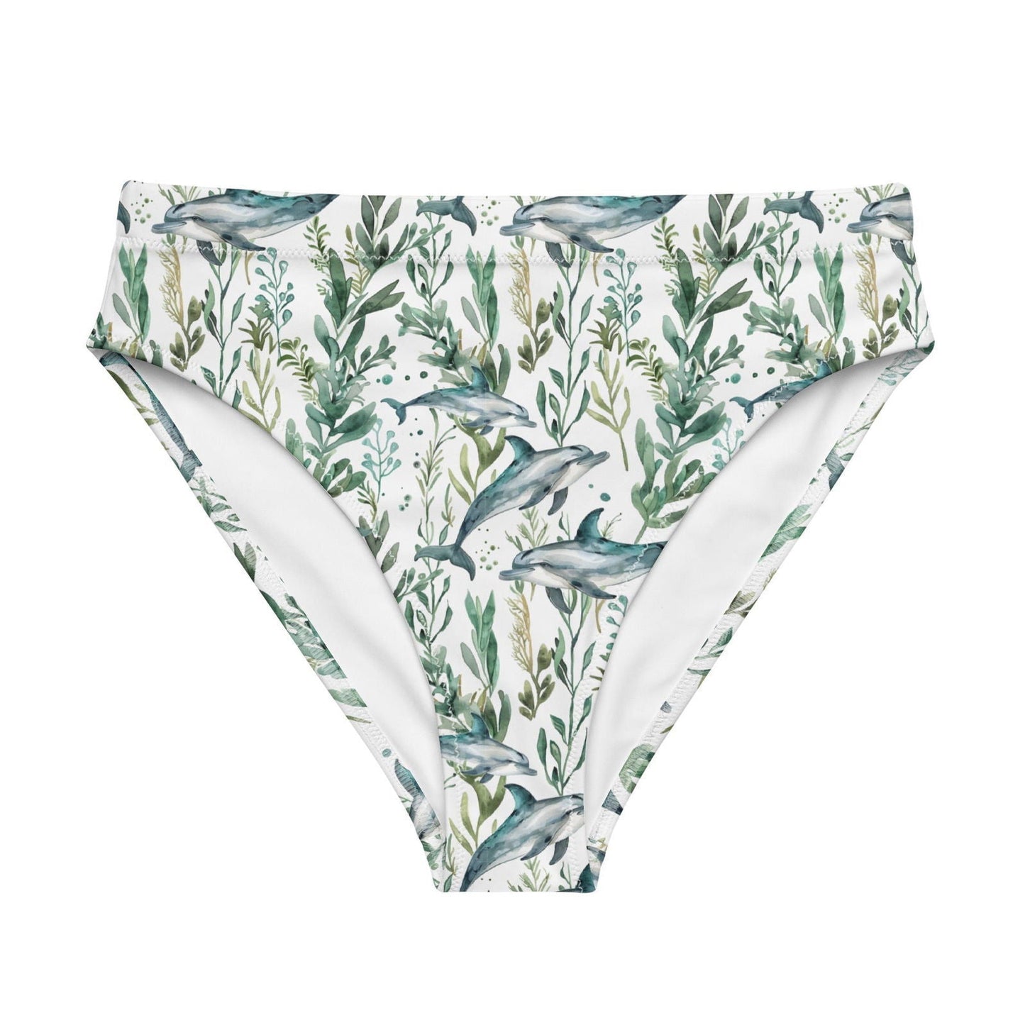 Salinity Swimwear Seascape Dolphin Eco High - Waisted Bikini Bottom Bikini Bottom