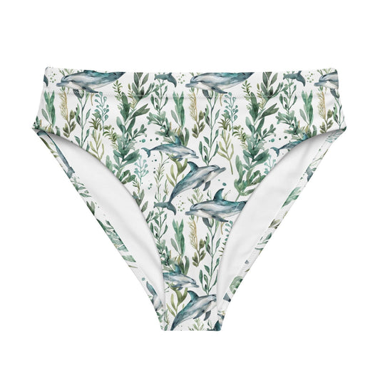 Salinity Swimwear Seascape Dolphin Eco High - Waisted Bikini Bottom Bikini Bottom