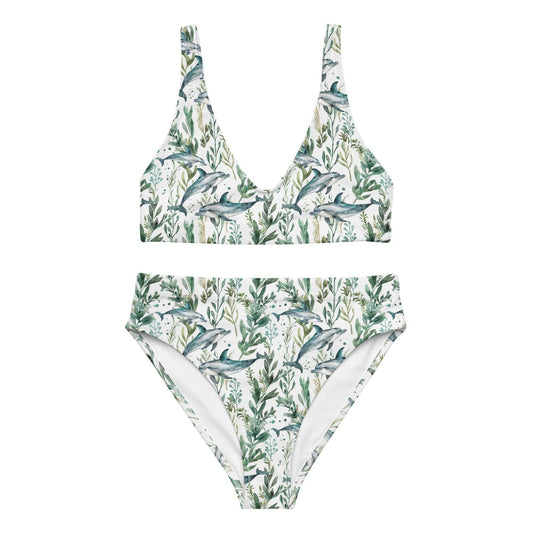 Salinity Swimwear Seascape Dolphin Eco High - Waisted Bikini Set Bikini Set