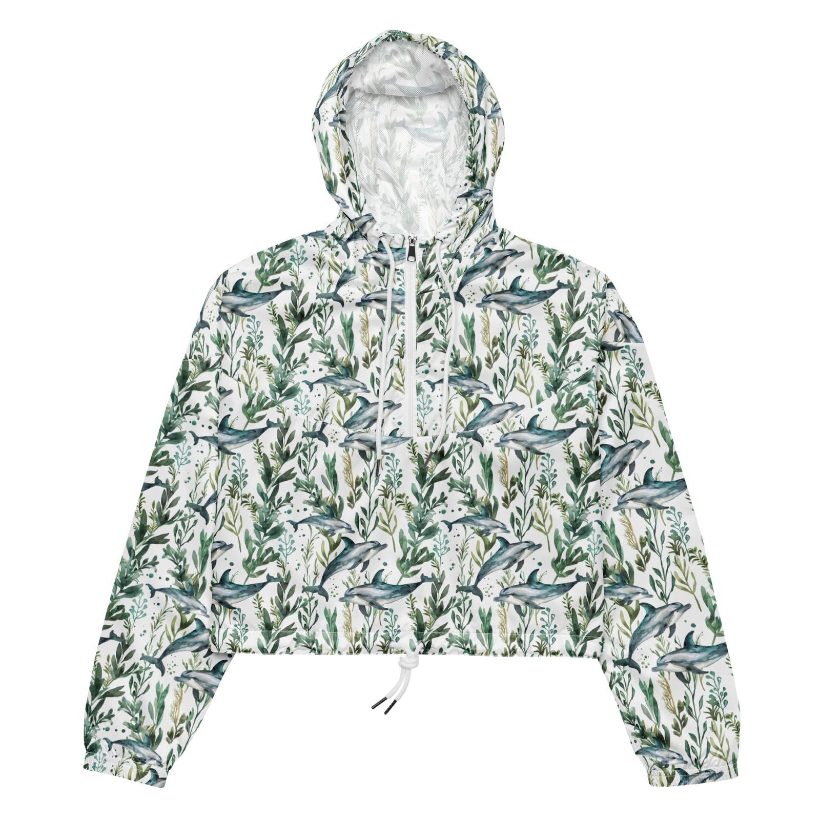 Salinity Swimwear Seascape Dolphin Women’s cropped Windbreaker Windbreaker