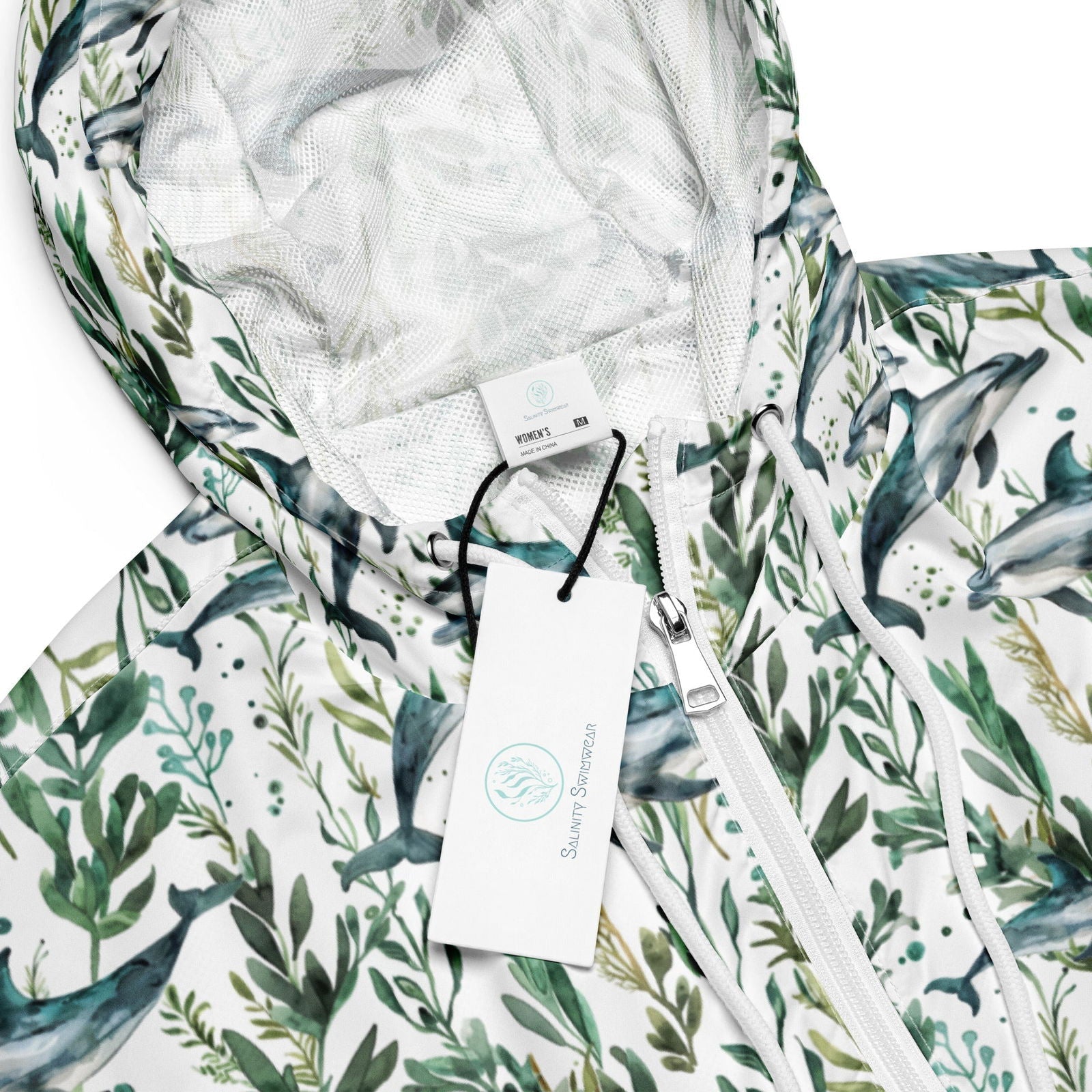 Salinity Swimwear Seascape Dolphin Women’s cropped Windbreaker Windbreaker