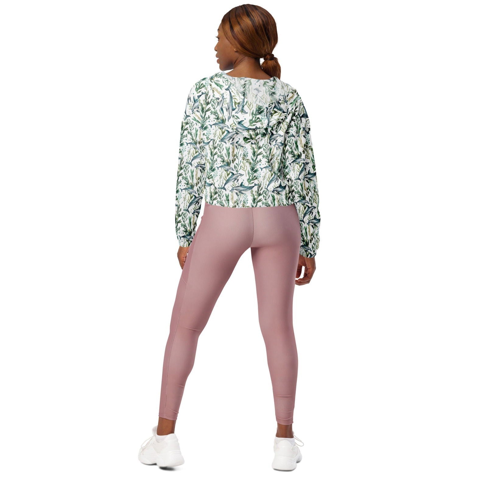 Salinity Swimwear Seascape Dolphin Women’s cropped Windbreaker Windbreaker
