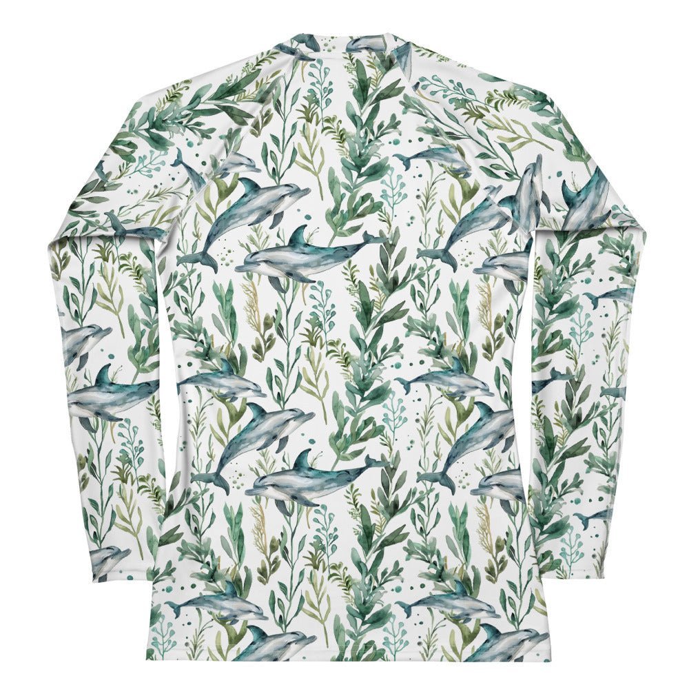 Salinity Swimwear Seascape Dolphin Women's Rash Guard Rash Guard