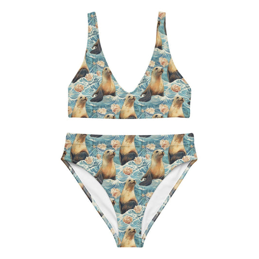 Salinity Swimwear Seaside Sea Lion Eco High - Waisted Bikini Set Bikini Set