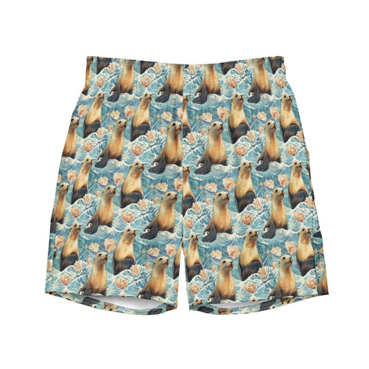 Salinity Swimwear Seaside Sea Lion Men's Swim Trunks Swim Trunks