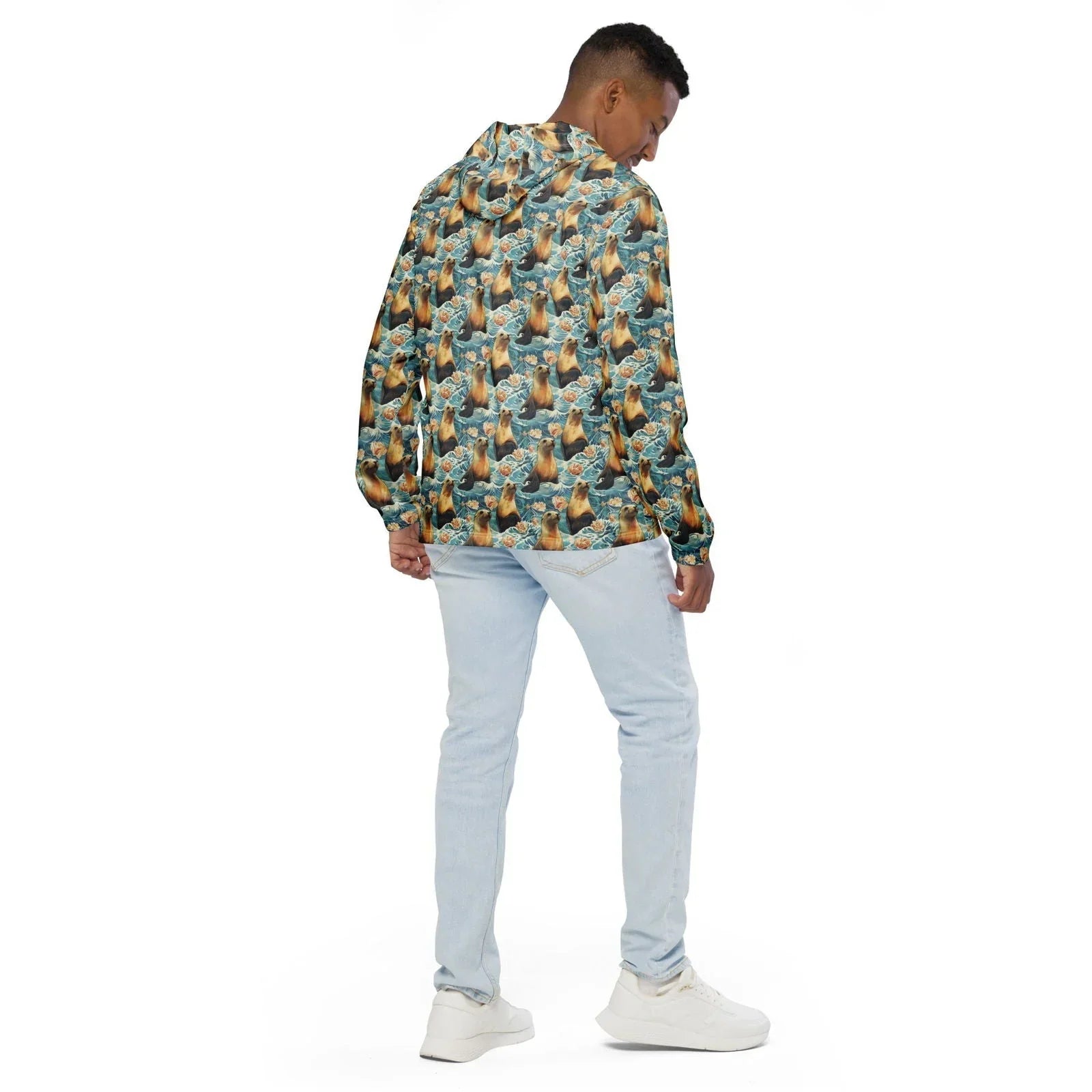 Seaside Sea Lion Men’s windbreaker - Salinity Swimwear