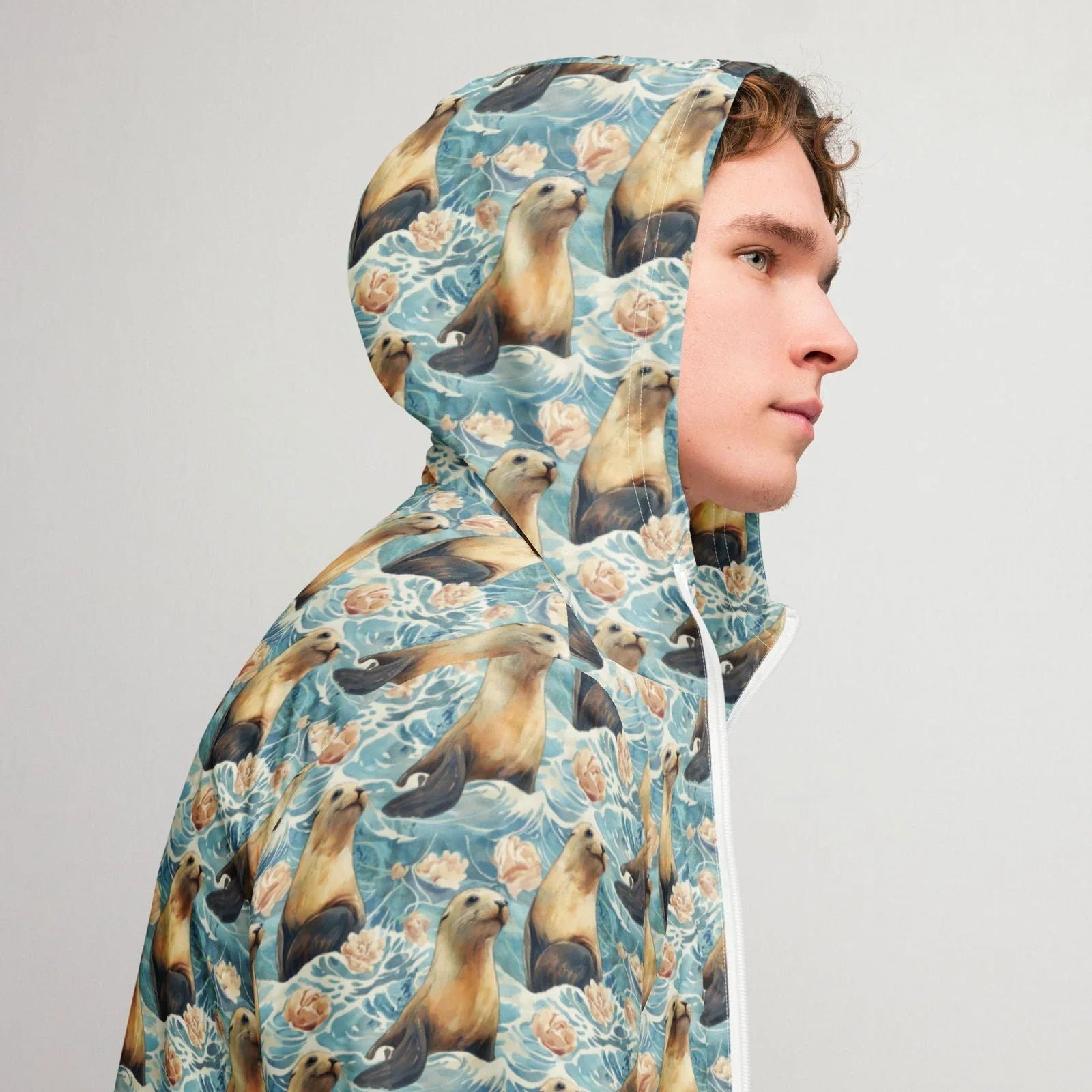 Seaside Sea Lion Men’s windbreaker - Salinity Swimwear