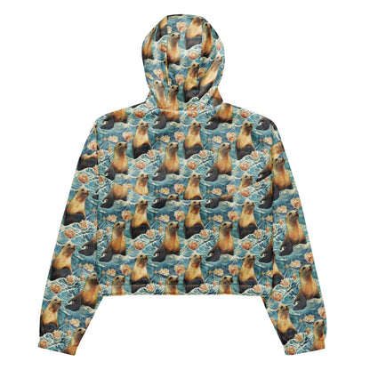 Salinity Swimwear Seaside Sea Lion Women’s cropped Windbreaker Windbreaker