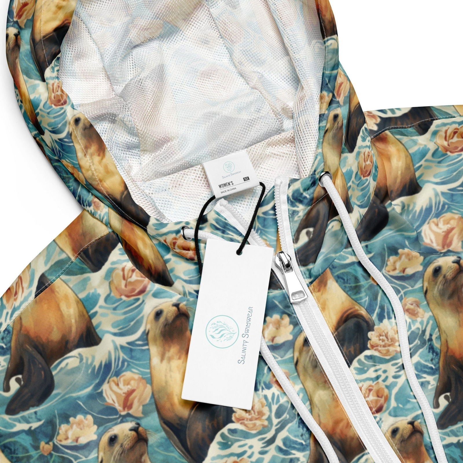 Salinity Swimwear Seaside Sea Lion Women’s cropped Windbreaker Windbreaker