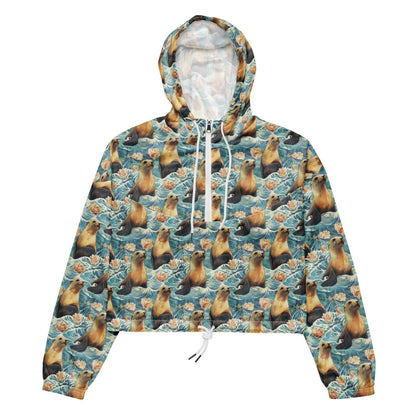 Salinity Swimwear Seaside Sea Lion Women’s cropped Windbreaker Windbreaker
