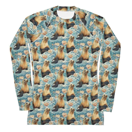 Salinity Swimwear Seaside Sea Lion Women's Rash Guard Rash Guard
