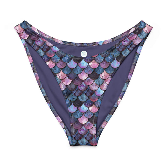 Salinity Swimwear Shadowy Sea Siren Eco High - Leg Cheeky Bikini Bottom Bikini Bottom