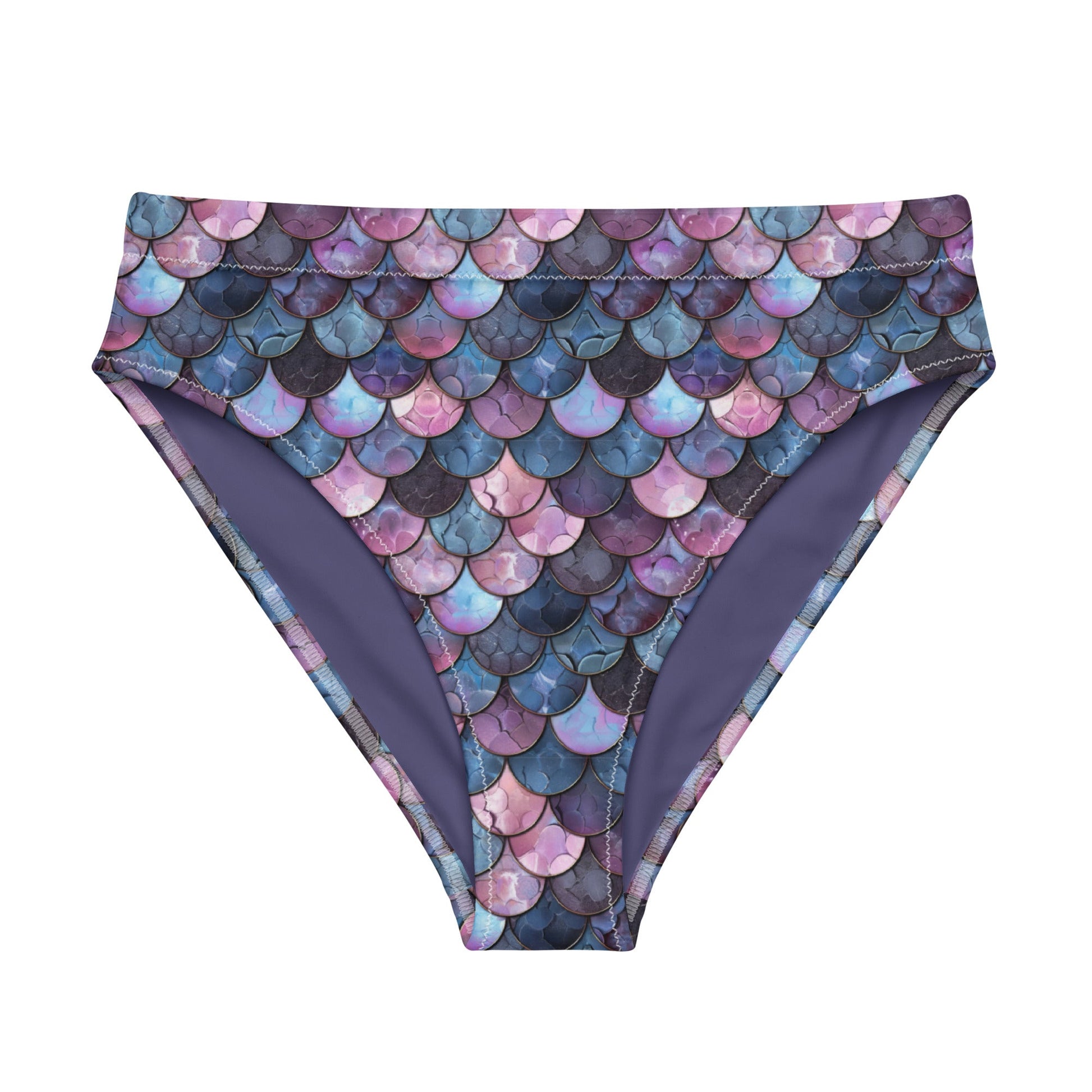 Shadowy Sea Siren Eco High-Waisted Bikini Bottom - Salinity Swimwear