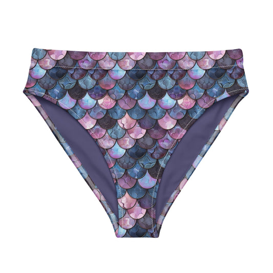 Shadowy Sea Siren Eco High-Waisted Bikini Bottom - Salinity Swimwear