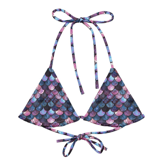 Shadowy Sea Siren Eco String Bikini Top - Salinity Swimwear
