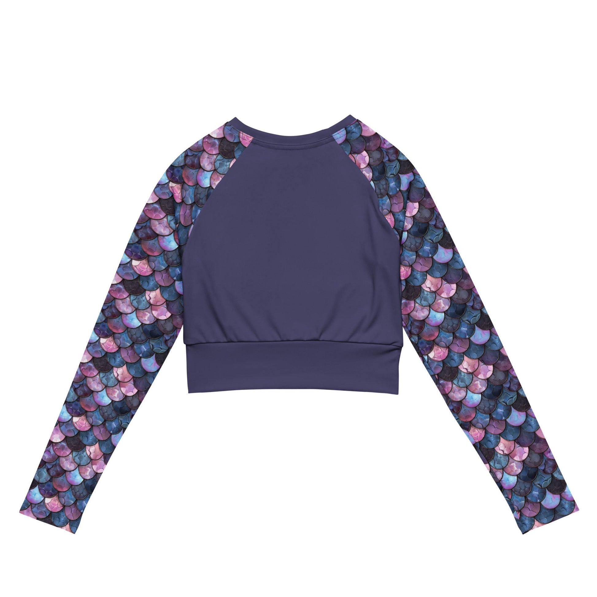 Salinity Swimwear Shadowy Sea Siren Long Sleeve Eco Cropped Rash Guard Solid Cropped Rash Guard