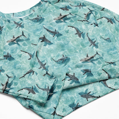 Shark Watch Eco Cropped Rash Guard - Salinity Swimwear