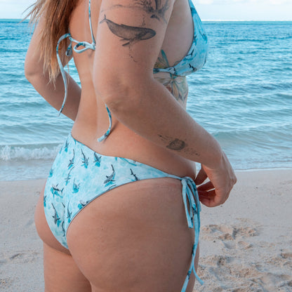 Shark Watch Eco String Bikini Bottom - Salinity Swimwear