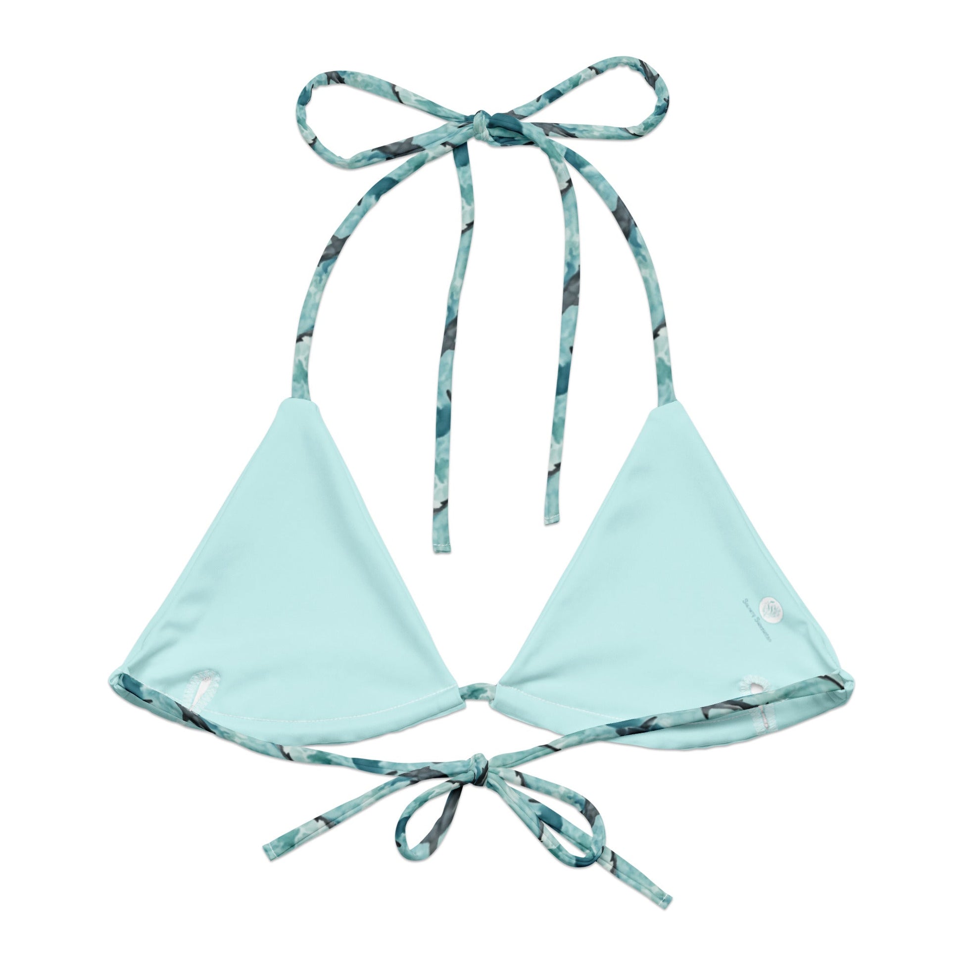 Salinity Swimwear Shark Watch Eco String Bikini Top Bikini Top