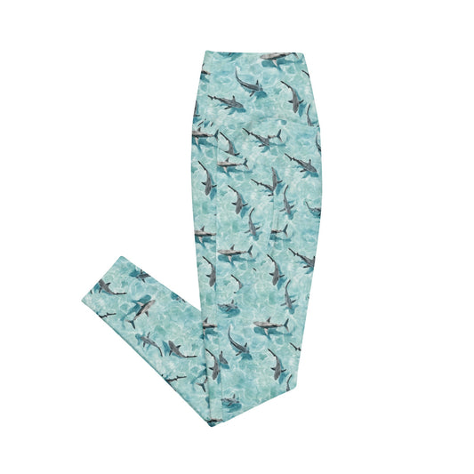 Shark Watch Eco Swim Leggings With Pockets - Salinity Swimwear