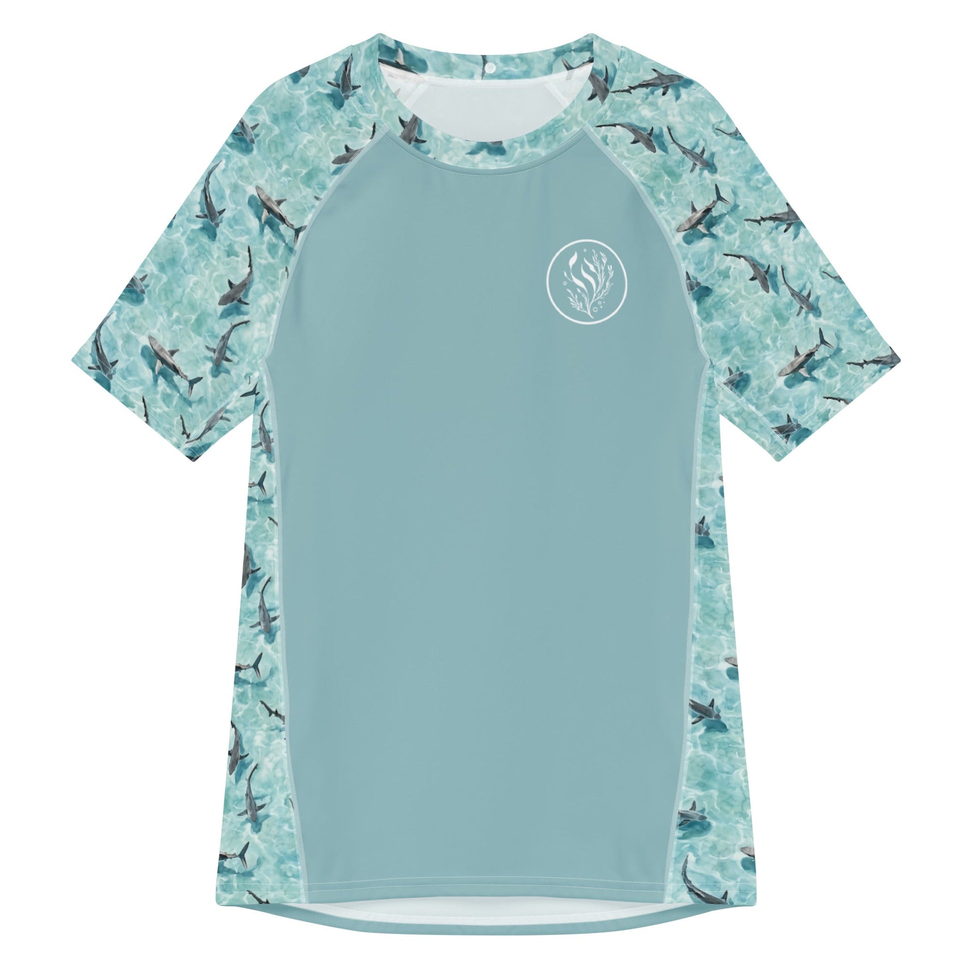 Shark Watch Men’s Short Sleeve Swim Shirt - Salinity Swimwear