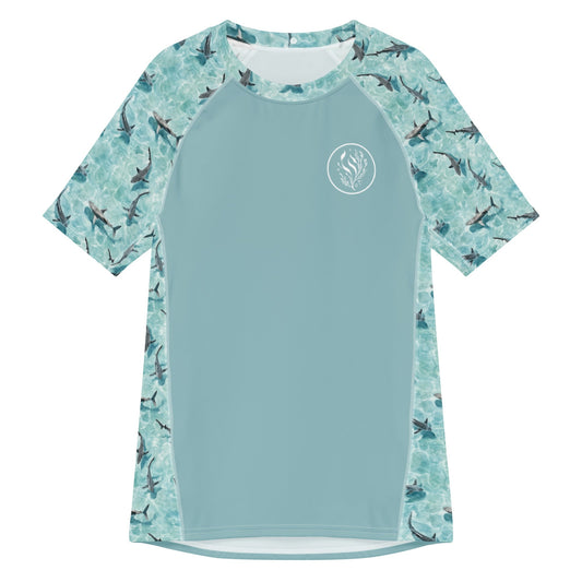Shark Watch Men’s Short Sleeve Swim Shirt - Salinity Swimwear