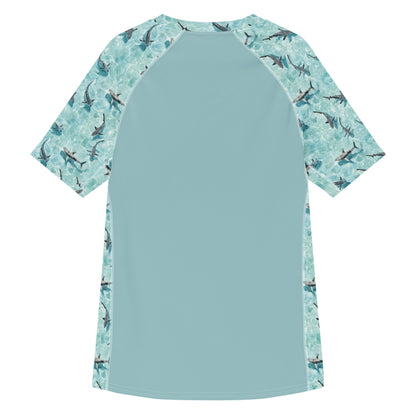 Shark Watch Men’s Short Sleeve Swim Shirt - Salinity Swimwear
