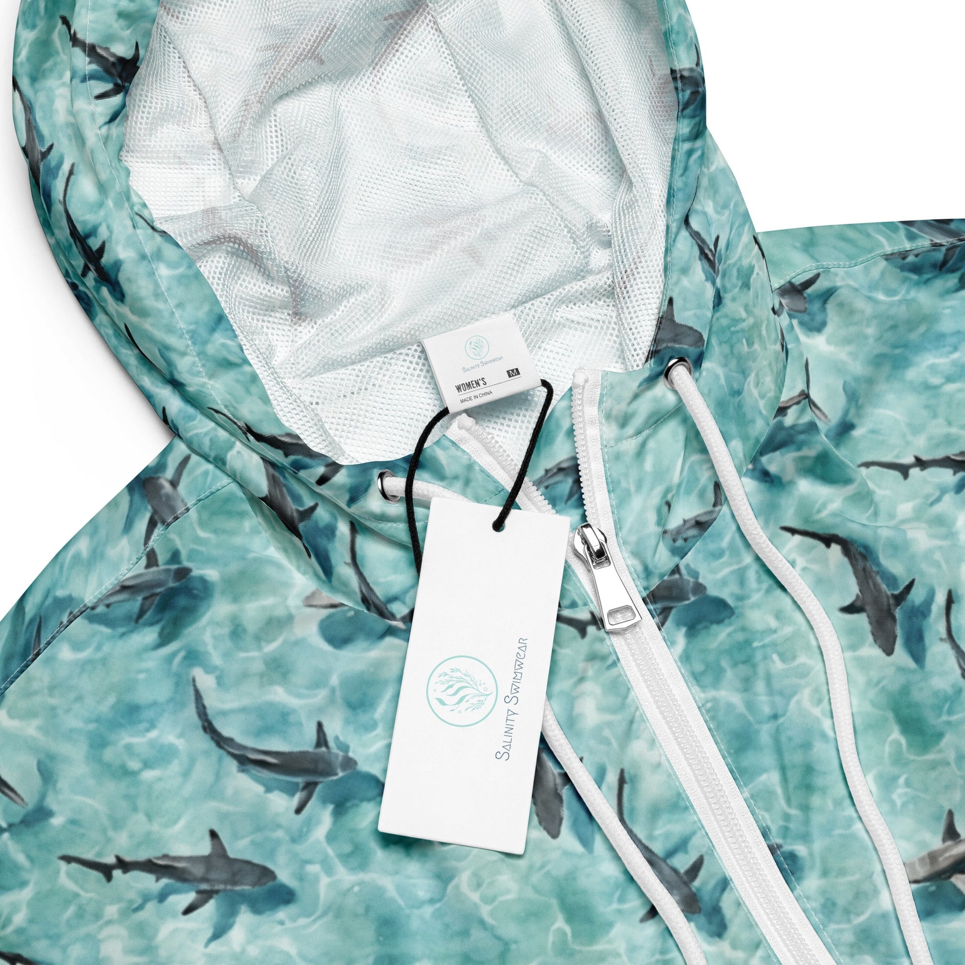 Shark Watch Women’s Cropped Windbreaker - Salinity Swimwear