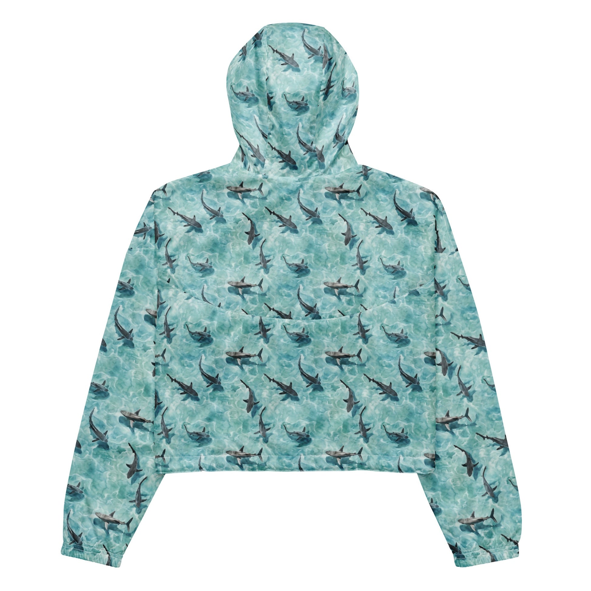 Shark Watch Women’s Cropped Windbreaker - Salinity Swimwear