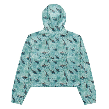 Shark Watch Women’s Cropped Windbreaker - Salinity Swimwear