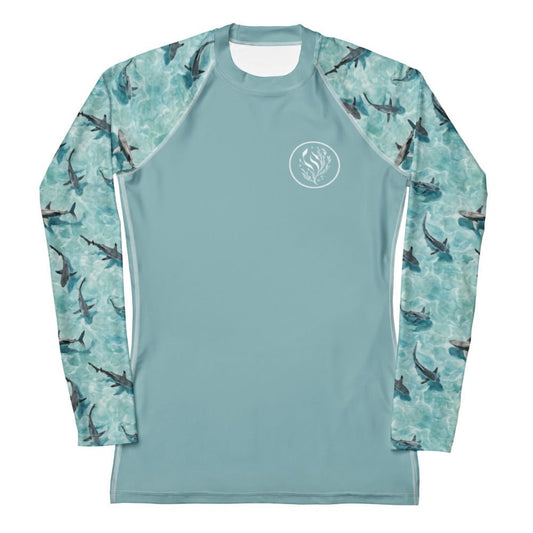 Salinity Swimwear Shark Watch Women's Rash Guard Solid Rash Guard