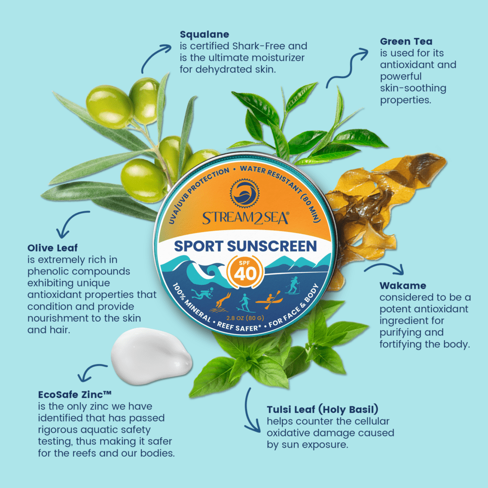 Salinity Swimwear SPF 40 Sport Sunscreen Zinc Balm simple