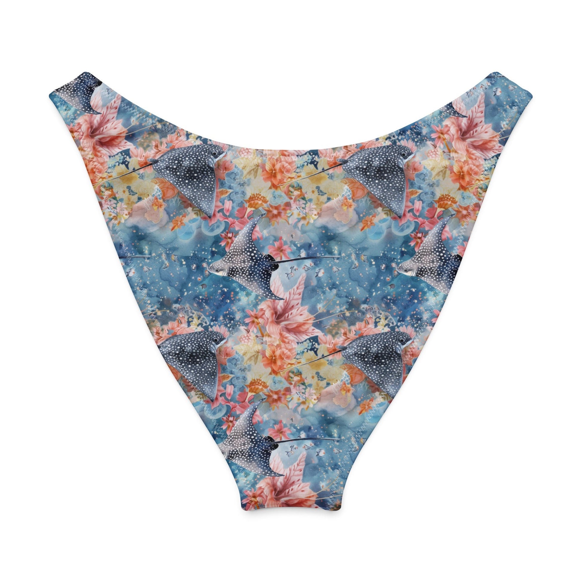 Salinity Swimwear Spotted Eagle Ray Eco High - Leg Cheeky Bikini Bottom Bikini Bottom
