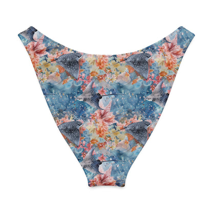 Salinity Swimwear Spotted Eagle Ray Eco High - Leg Cheeky Bikini Bottom Bikini Bottom