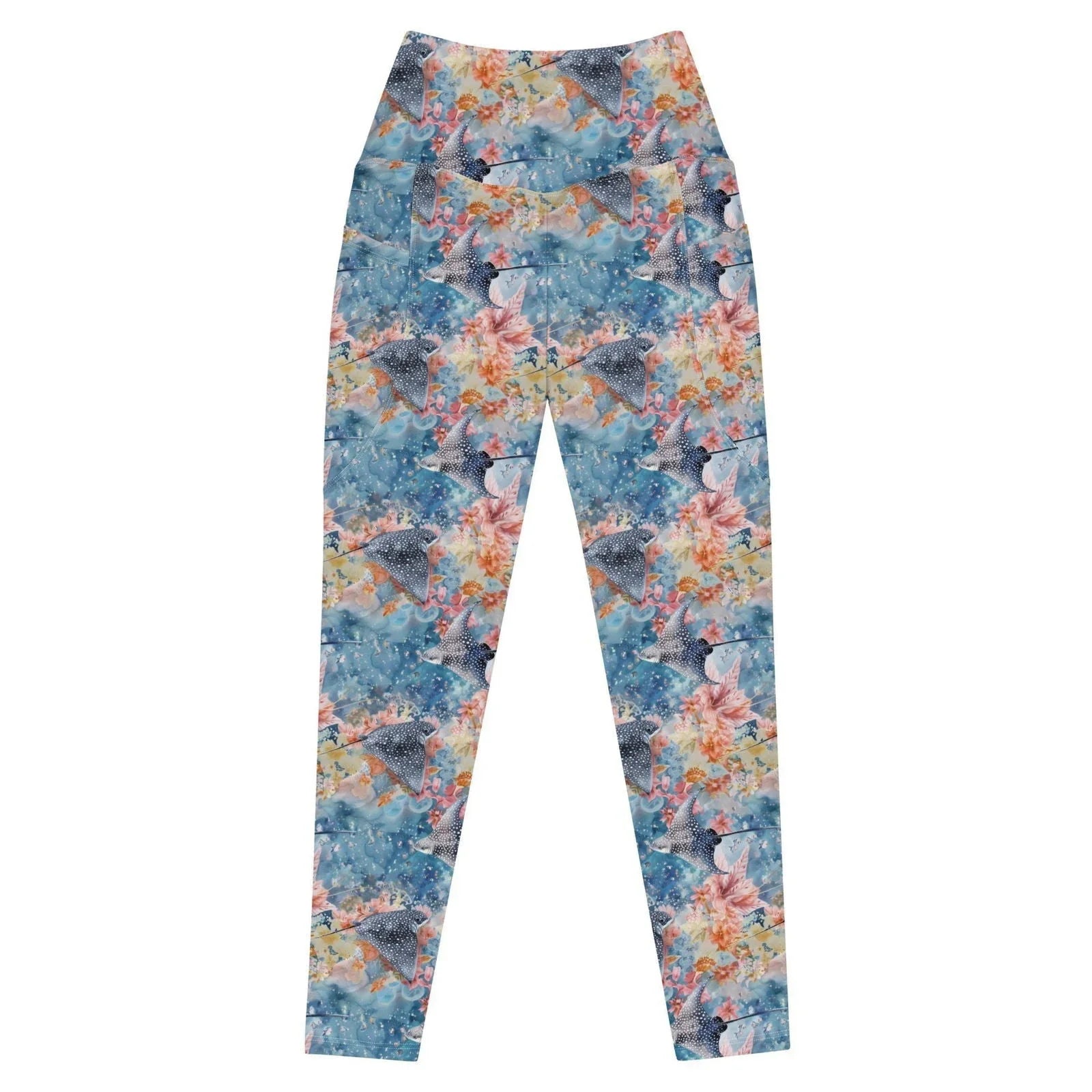 Spotted Eagle Ray Eco Swim Leggings With Pockets - Salinity Swimwear