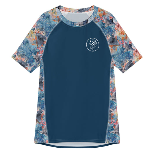 Spotted Eagle Ray Men’s Short Sleeve Swim Shirt - Salinity Swimwear